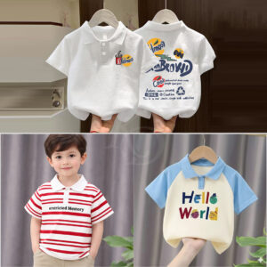 Stylish cotton Polo t-shirt combo for boys=HZ-577