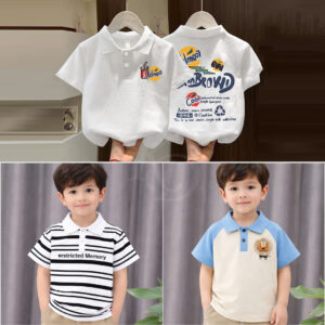 Stylish cotton Polo t-shirt combo for boys=HZ-580