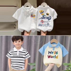 Stylish cotton Polo t-shirt combo for boys=HZ-583