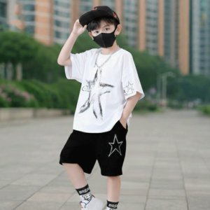 Stylish cotton t-shirt and pant combo for boys=HZ-505