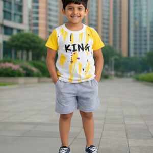 Stylish cotton t-shirt and pant combo for boys=HZ-507