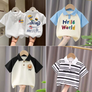 Stylish cotton Polo t-shirt combo for boys=HZ-648